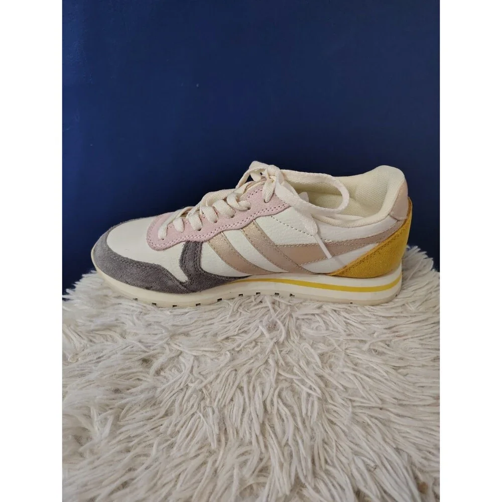 Gola Women’s Daytona Quadrant Retro Shoes Size 8 Off White Khaki Rose Gold